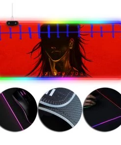 OneHeroSuits Sorcery Fight Suguru Geto Creative RGB LED Gaming Mouse Pad Jujutsu Kaisen Suguru Geto Printing