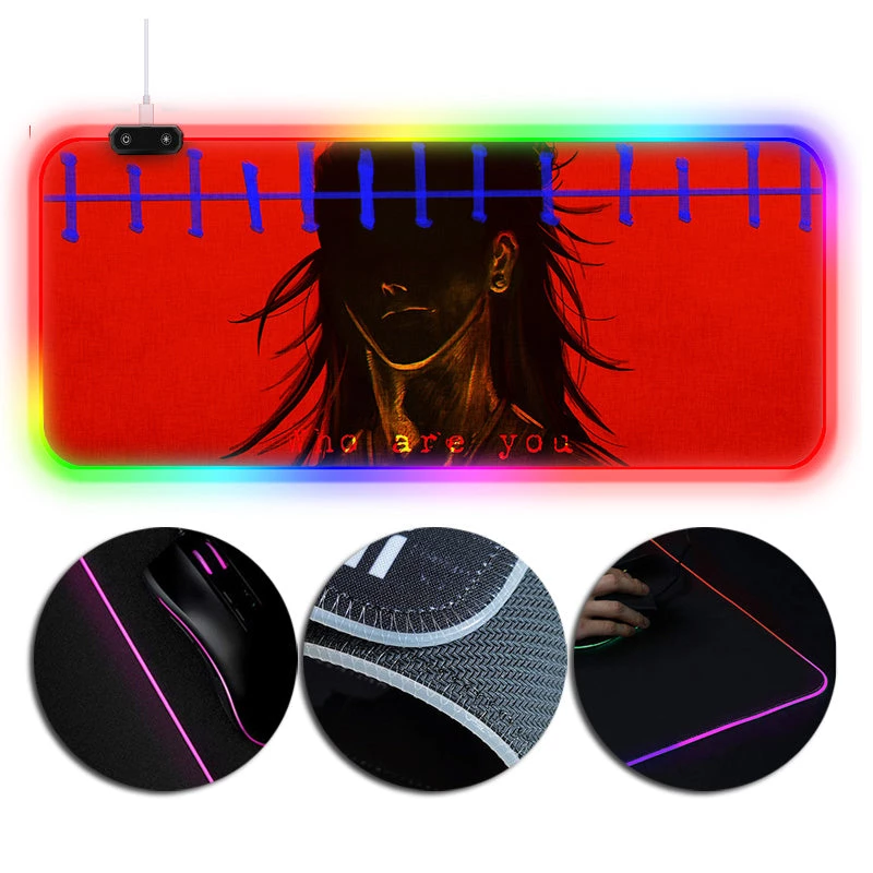 OneHeroSuits Sorcery Fight Suguru Geto Creative RGB LED Gaming Mouse Pad Jujutsu Kaisen Suguru Geto Printing 1 OneHeroSuits Sorcery Fight Suguru Geto Creative RGB LED Gaming Mouse Pad Jujutsu Kaisen Suguru Geto Printing