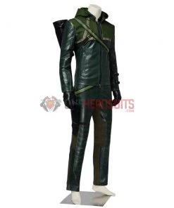 OneHeroSuits Green Arrow Cosplay Costume Oliver Queen Classic Green Hoodie