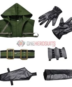 OneHeroSuits Green Arrow Cosplay Costume Oliver Queen Classic Green Hoodie
