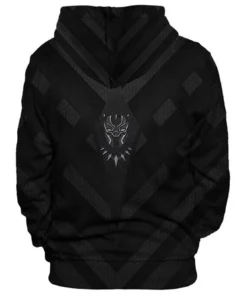 OneHeroSuits Black Panther Hoodies T Challa Printed Zip-Up Creative Printed Zip-Up Hooded Sweatshirt
