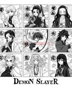 OneHeroSuits Demon Slayer Creative Print Anime T-shirt Nezuko/Tanjiro/Giyuu