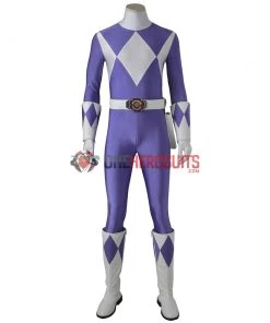 OneHeroSuits Purple Power Ranger Cosplay Boots Mighty Morphin Power Rangers Shoes Costumes