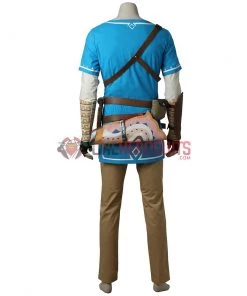 OneHeroSuits Link Blue Tunic Cosplay Costume The Legend Of Zelda Breath Of The Wild Suit