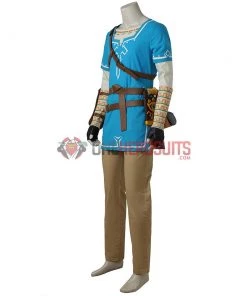 OneHeroSuits Link Blue Tunic Cosplay Costume The Legend Of Zelda Breath Of The Wild Suit
