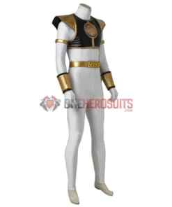 OneHeroSuits White Ranger Cosplay Costume Mighty Morphin Power Rangers Suit