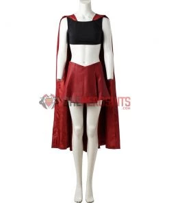 OneHeroSuits Supergirl Cosplay Costume Female Classic Red SuperHero Suit Costumes