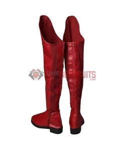 OneHeroSuits Costumes Supergirl Cosplay Shoes Female Classic Red SuperHero Boots
