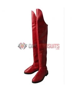 OneHeroSuits Costumes Supergirl Cosplay Shoes Female Classic Red SuperHero Boots