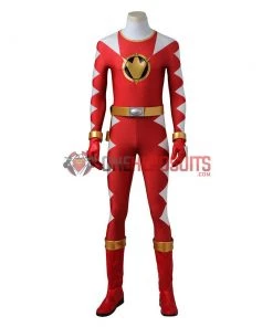 OneHeroSuits Costumes Conner McKnight Red Ranger Cosplay Shoes Power Rangers Red Dino Thunder Boots