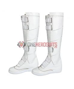 OneHeroSuits Black Widow White Cosplay Shoes Natasha Romanoff Cosplay Boots