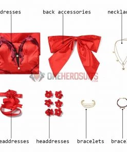 OneHeroSuits Final Fantasy VII Cosplay Costume Aerith Red Dress Cosplay Suit Costumes
