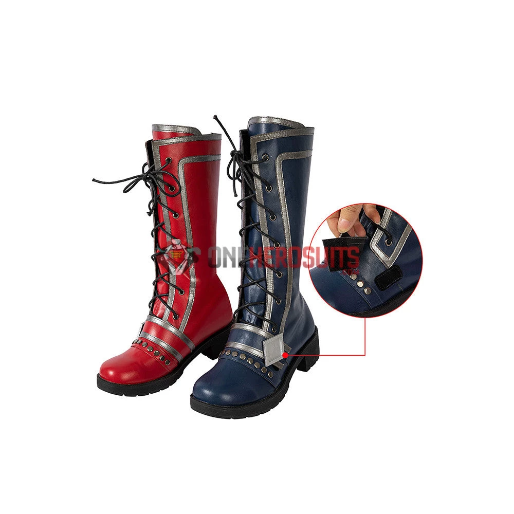 OneHeroSuits Harley Quinn Cosplay Boots Kill The Justice League Harley Quinn Shoes Costumes 4 OneHeroSuits Harley Quinn Cosplay Boots Kill The Justice League Harley Quinn Shoes Costumes