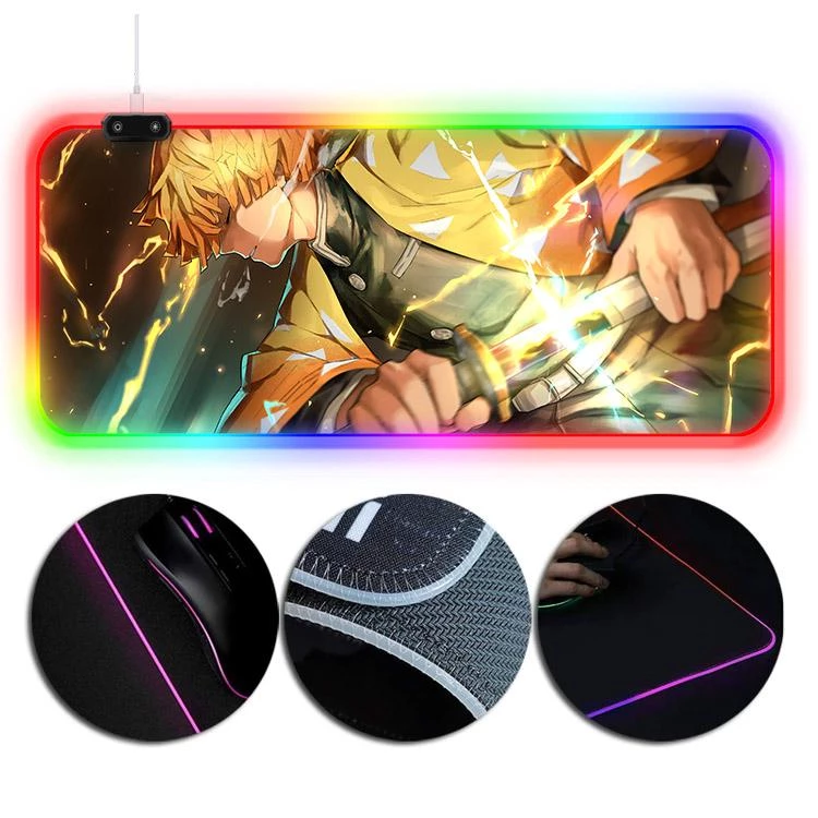 OneHeroSuits RGB Lighting Mouse Pad Zenitsu Agatsuma No Yaiba Breath Of Thunder Ver.1 1 OneHeroSuits RGB Lighting Mouse Pad Zenitsu Agatsuma No Yaiba Breath Of Thunder Ver.1