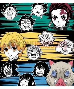 OneHeroSuits Demon Slayer Creative Print Anime Cotton T-shirt