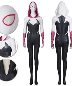 OneHeroSuits Across The Spider-Verse Gwen Cosplay Costume Gwen Spandex Suit Zentai/Jumpsuit