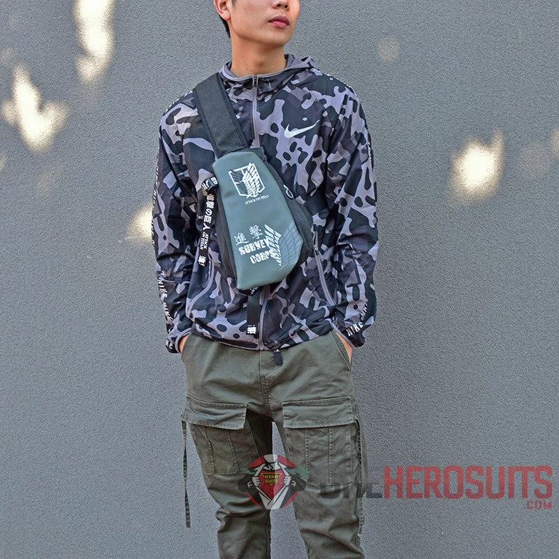 OneHeroSuits Attack On Titan Fanny Pack Survey Corps Creative Crossbody Bag Accessories 3 OneHeroSuits Attack On Titan Fanny Pack Survey Corps Creative Crossbody Bag Accessories