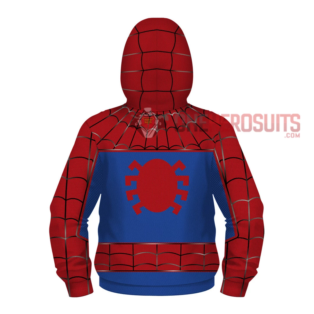 OneHeroSuits Kids Cosplay Kids Spiderman Creative 3D Printed Zip Hoodie 5 OneHeroSuits Kids Cosplay Kids Spiderman Creative 3D Printed Zip Hoodie