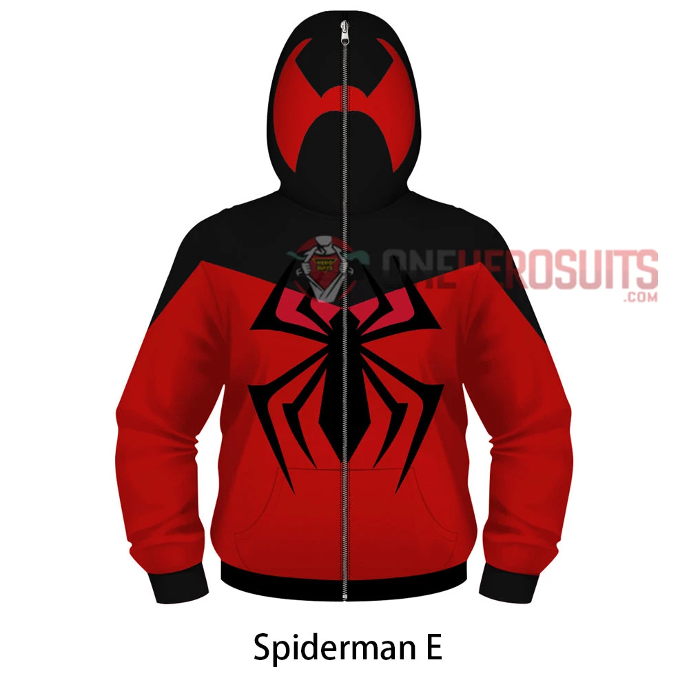 OneHeroSuits Kids Cosplay Kids Spiderman Creative 3D Printed Zip Hoodie 11 OneHeroSuits Kids Cosplay Kids Spiderman Creative 3D Printed Zip Hoodie
