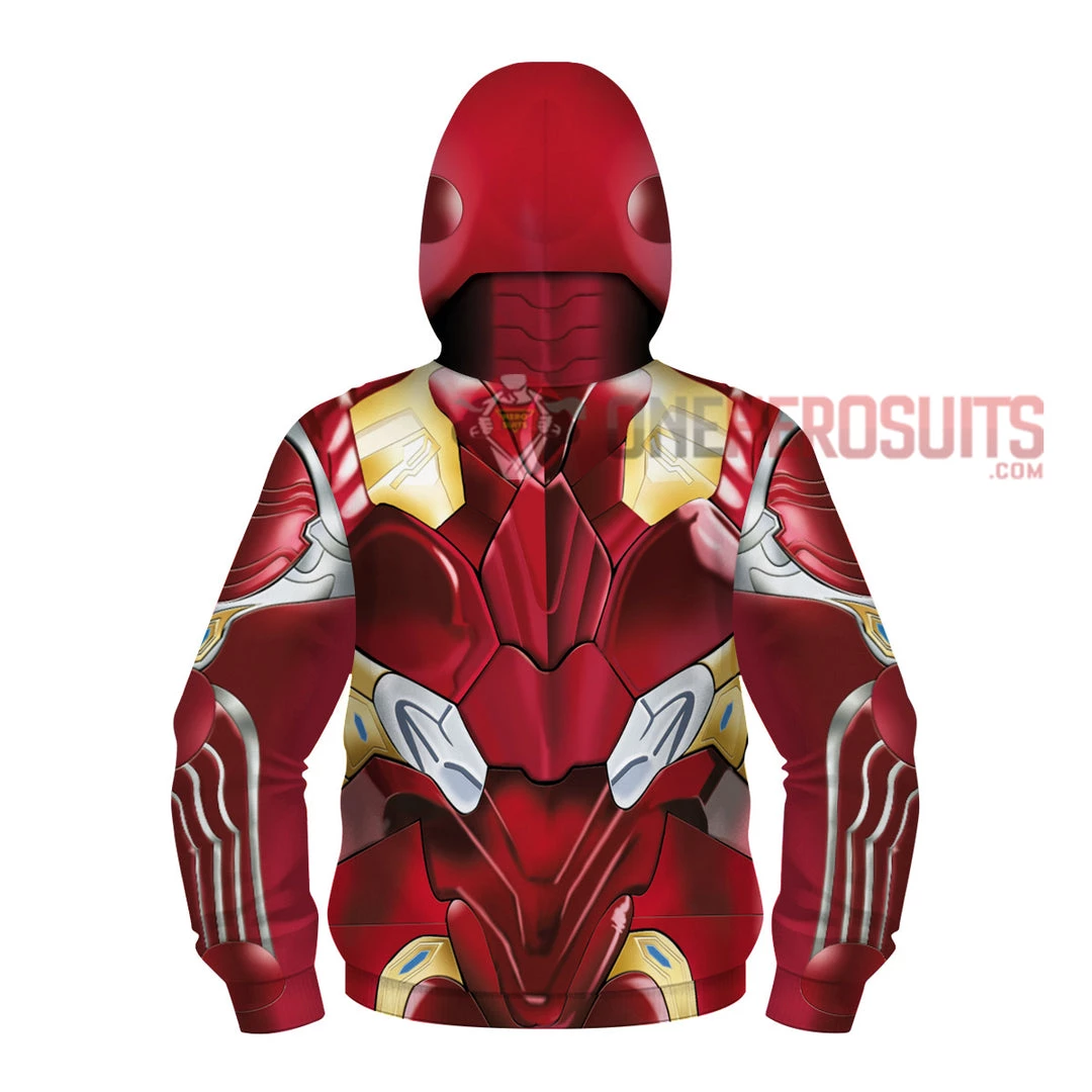 OneHeroSuits Kids Cosplay Kids Iron Man Creative 3D Printed Zip Hoodie 5 OneHeroSuits Kids Cosplay Kids Iron Man Creative 3D Printed Zip Hoodie