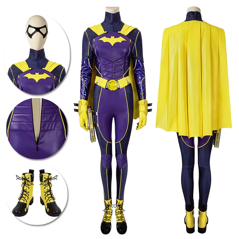 OneHeroSuits Batgirl Cosplay Costumes Gotham Knights BatGirl Purple Suit 1 OneHeroSuits Batgirl Cosplay Costumes Gotham Knights BatGirl Purple Suit