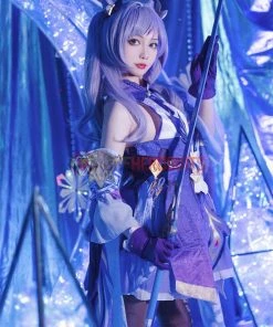 OneHeroSuits Keqing Genshin Impact Cosplay Costume Full Set With Cosplay Boots