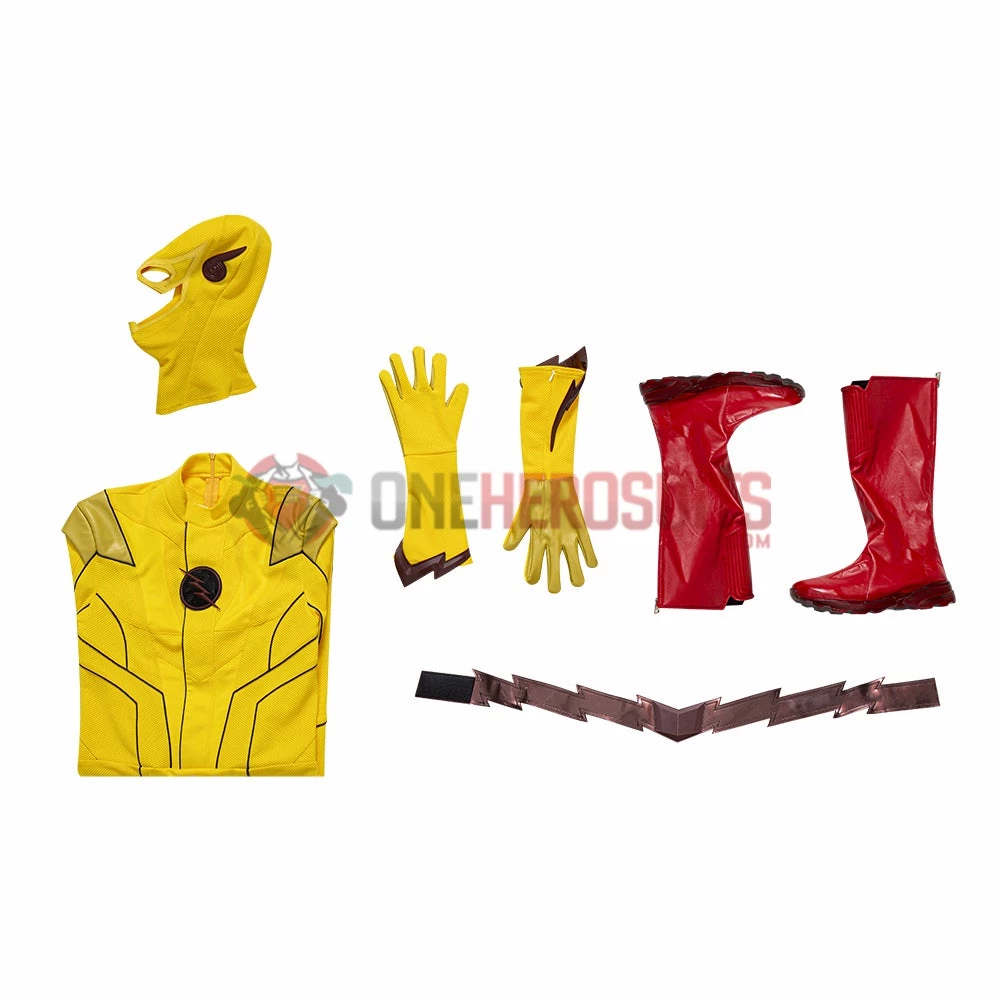 OneHeroSuits Reverse-Flash Cosplay Costumes The Flash S8 Yellow Cosplay Suits 2 OneHeroSuits Reverse-Flash Cosplay Costumes The Flash S8 Yellow Cosplay Suits