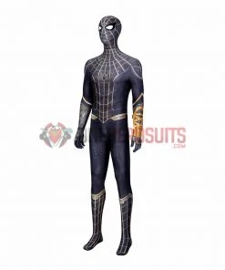 OneHeroSuits Spiderman 3 Cosplay Costumes Spiderman No Way Home Black Gold Suits
