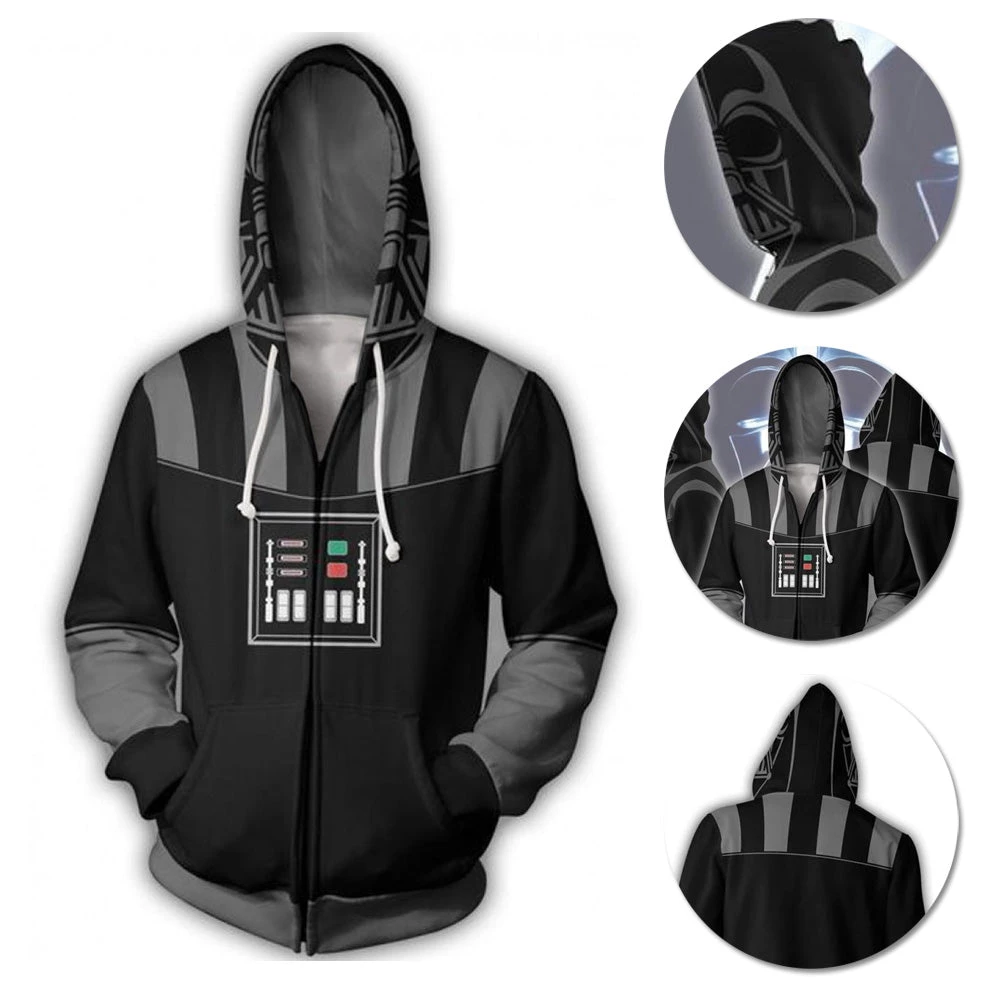 OneHeroSuits Darth Vader Hoodies Star Wars Creative 3D Print Hooded Sweatshirt