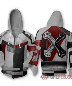 OneHeroSuits Descendants Carlos De Vil Hoodies Creative Printed Zip-Up Hooded Sweatshirt