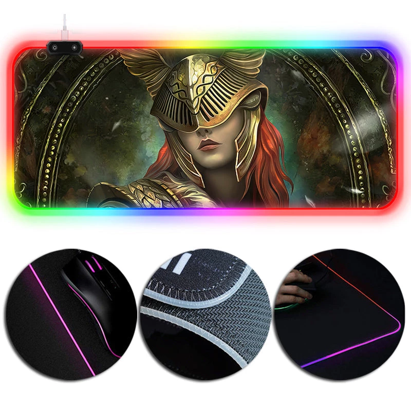 OneHeroSuits Elden Ring Malenia Mouse Pad RGB Lighting Enlarged Full Coverage Mouse Pad -ardfh02
