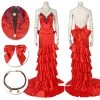 OneHeroSuits Final Fantasy VII Cosplay Costume Aerith Red Dress Cosplay Suit Costumes