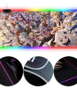 OneHeroSuits Genshin Impact All Characters RGB Lighting Gaming Mouse Pad