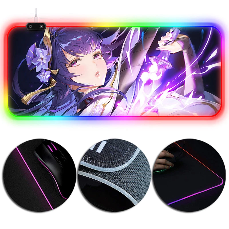 OneHeroSuits Genshin Impact Mouse Pad Raiden Shogun Creative RGB Full Desktop Mouse Pad 1 OneHeroSuits Genshin Impact Mouse Pad Raiden Shogun Creative RGB Full Desktop Mouse Pad