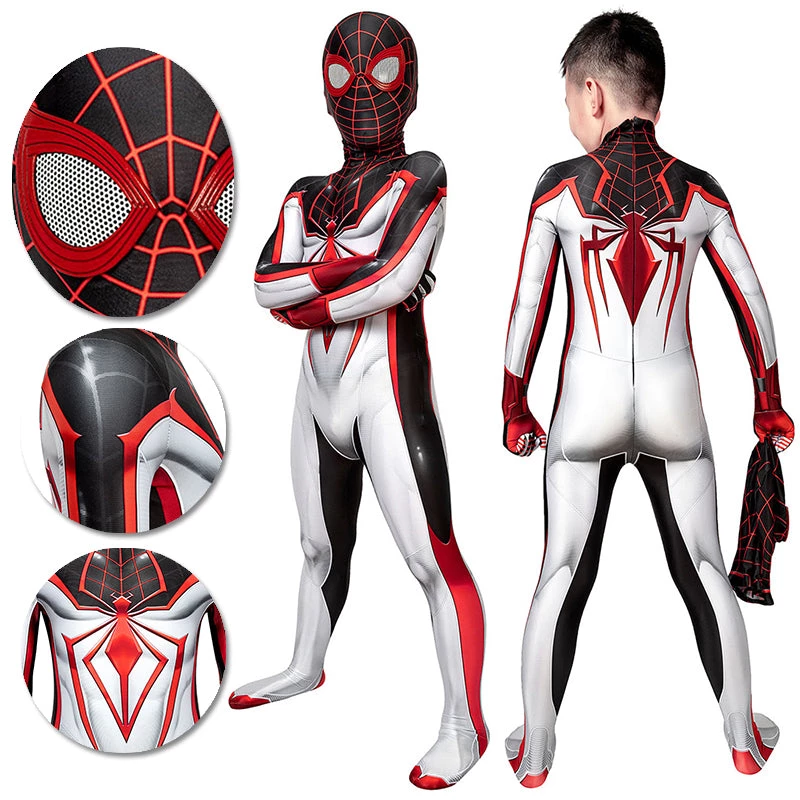 OneHeroSuits Gifts For Kids Spider-man Cosplay Suit Children Miles Morales TRACK Cosplay Bodysuit 1 OneHeroSuits Gifts For Kids Spider-man Cosplay Suit Children Miles Morales TRACK Cosplay Bodysuit