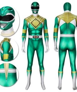 OneHeroSuits Expert-level Cosplay Bodysuit & Zentai Green Power Ranger Cosplay Suit Power Rangers Green Spandex Costume