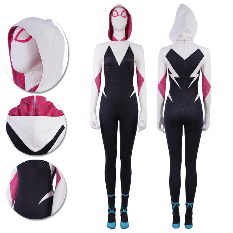 OneHeroSuits Gwen Stacy Cosplay Costumes Into The Spider Verse Spider Girl Gwen Suits
