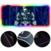 OneHeroSuits Halo Infinite Printed Mouse Pad Creative RGB Mouse Pad Full Desktop Blue Edition