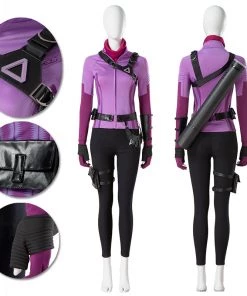 Hawkeye Cosplay Costumes Kate Bishop Purple OneHeroSuits
