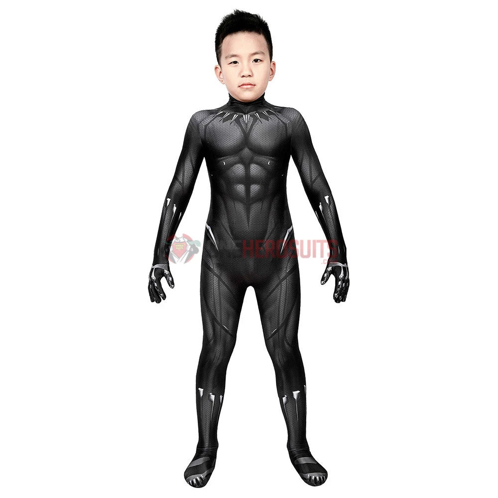 OneHeroSuits Expert-level Cosplay Bodysuit & Zentai Christmas Gifts For Kids Black Panther Cosplay Costume Children Black Panther BodySuit 2 OneHeroSuits Expert-level Cosplay Bodysuit & Zentai Christmas Gifts For Kids Black Panther Cosplay Costume Children Black Panther BodySuit