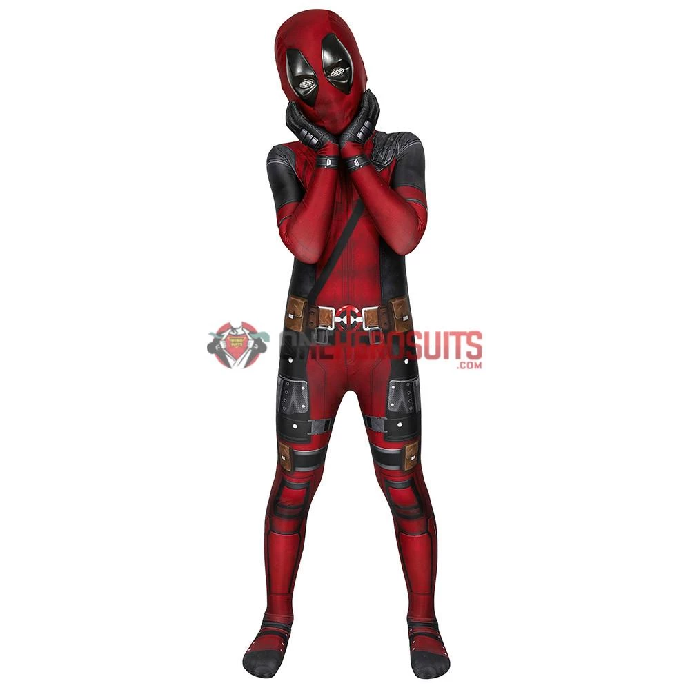 OneHeroSuits Expert-level Cosplay Bodysuit & Zentai Kids Deadpool Cosplay Suit 3D Printed Spandex Deadpool Suit For Children 2 OneHeroSuits Expert-level Cosplay Bodysuit & Zentai Kids Deadpool Cosplay Suit 3D Printed Spandex Deadpool Suit For Children
