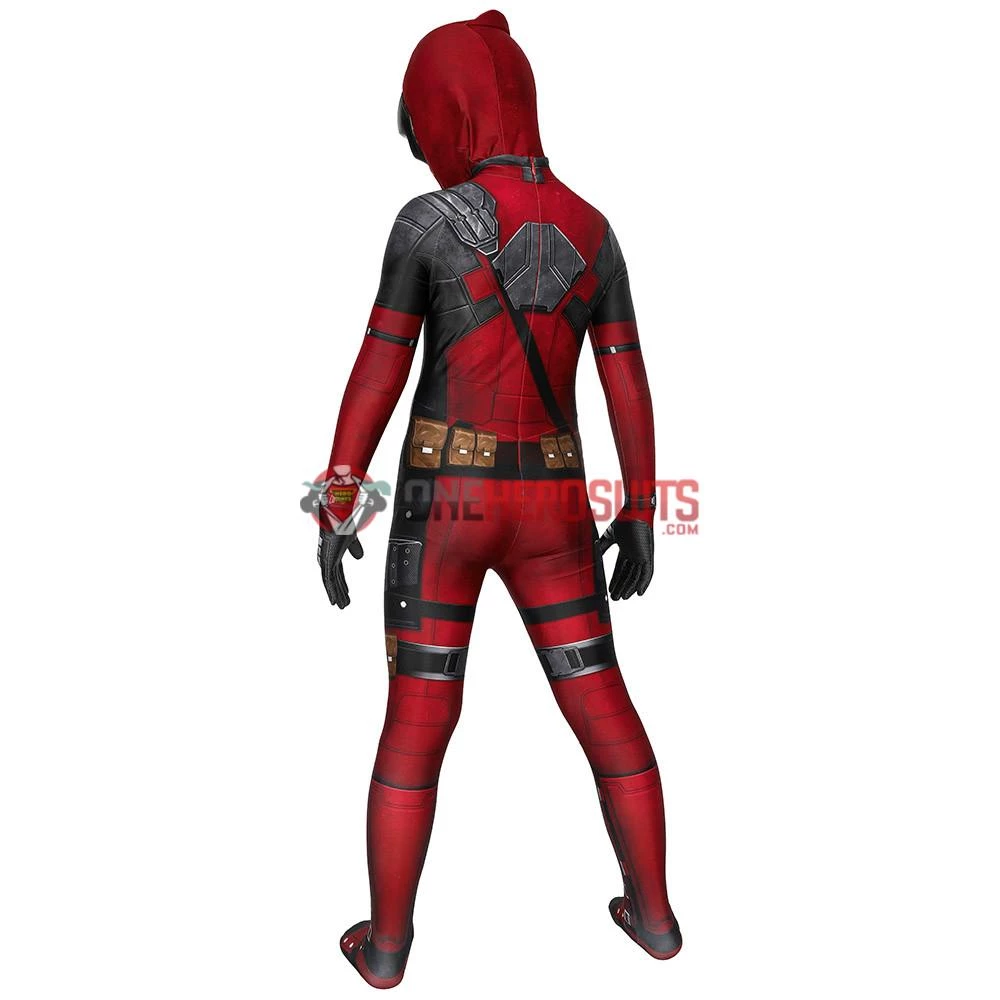 OneHeroSuits Expert-level Cosplay Bodysuit & Zentai Kids Deadpool Cosplay Suit 3D Printed Spandex Deadpool Suit For Children 4 OneHeroSuits Expert-level Cosplay Bodysuit & Zentai Kids Deadpool Cosplay Suit 3D Printed Spandex Deadpool Suit For Children