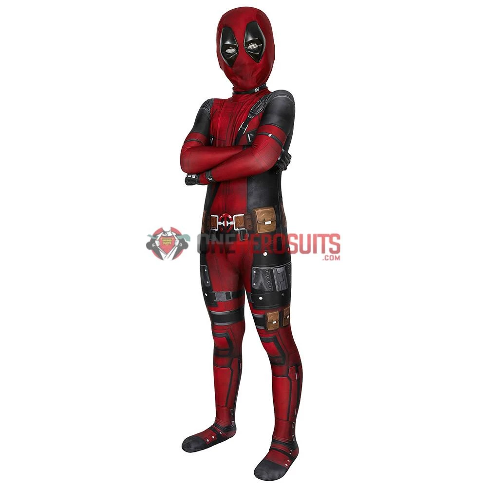 OneHeroSuits Expert-level Cosplay Bodysuit & Zentai Kids Deadpool Cosplay Suit 3D Printed Spandex Deadpool Suit For Children 5 OneHeroSuits Expert-level Cosplay Bodysuit & Zentai Kids Deadpool Cosplay Suit 3D Printed Spandex Deadpool Suit For Children