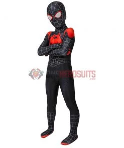 OneHeroSuits Zentai/Jumpsuit Gift For Boys Miles Morales Black Spider-man Cosplay Suit HQ Printed Costumes
