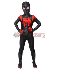 OneHeroSuits Zentai/Jumpsuit Gift For Boys Miles Morales Black Spider-man Cosplay Suit HQ Printed Costumes