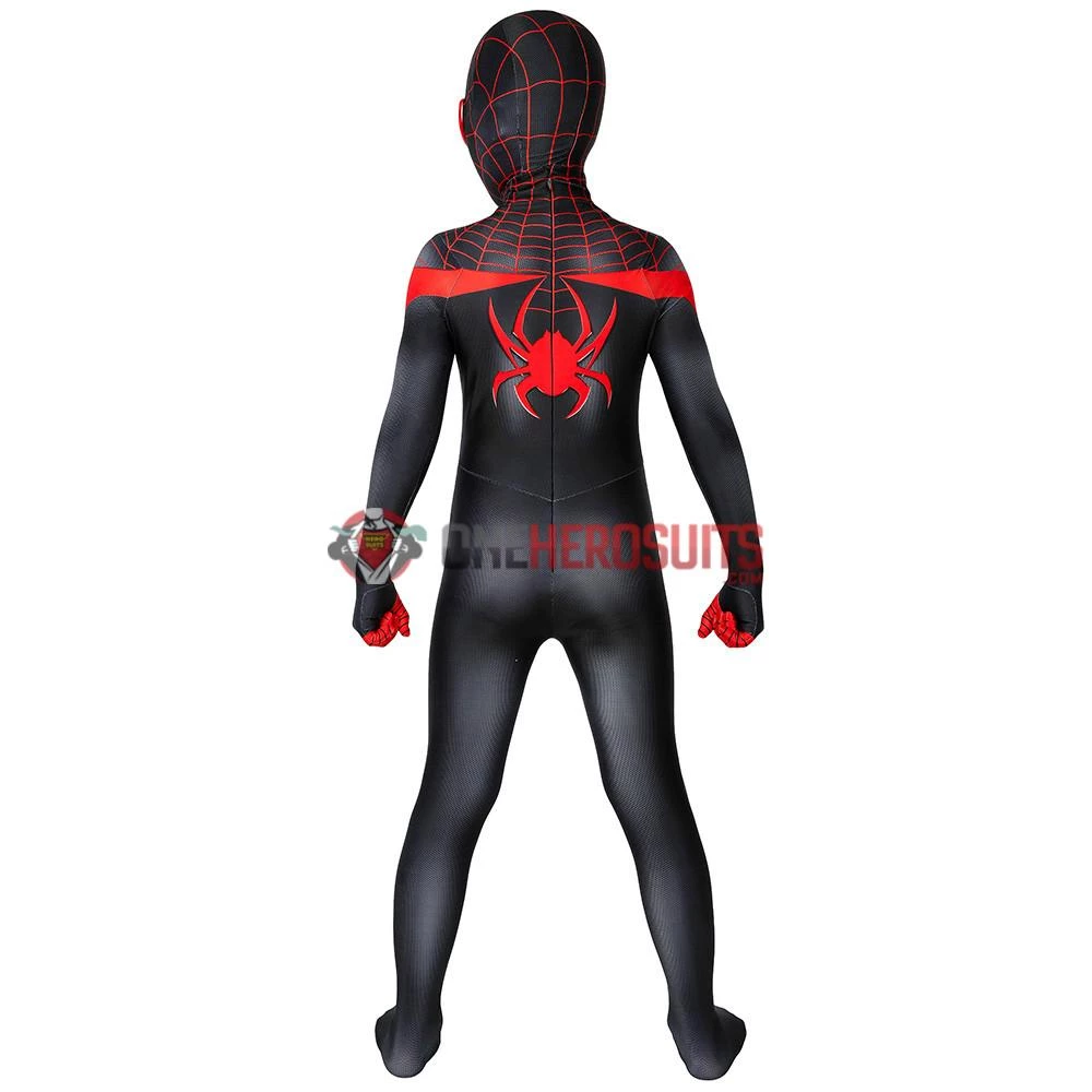 OneHeroSuits Kids Spider-man Miles Morales PS5 Cosplay Suit Children Halloween Cosplay Jumpsuit 4 OneHeroSuits Kids Spider-man Miles Morales PS5 Cosplay Suit Children Halloween Cosplay Jumpsuit