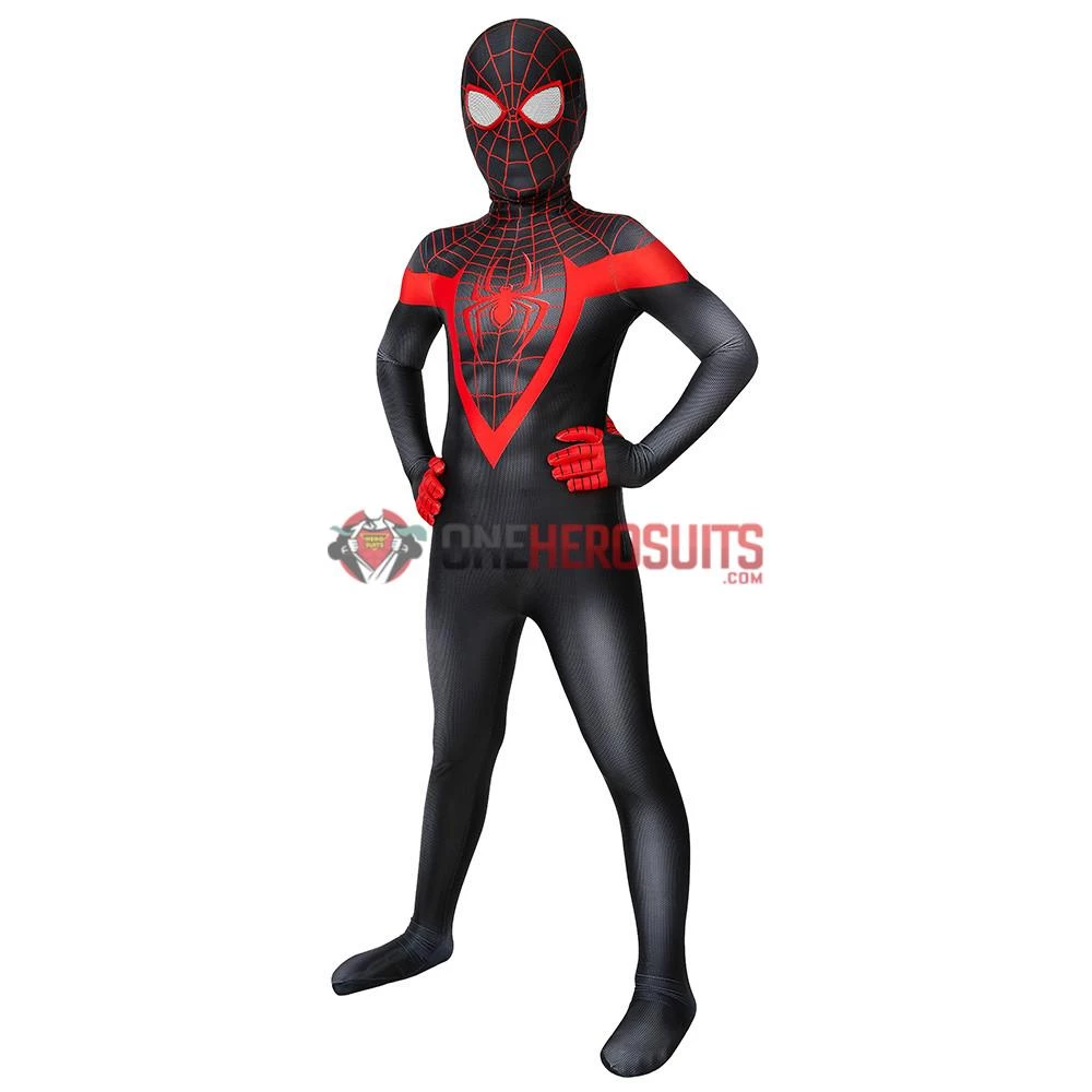 OneHeroSuits Kids Spider-man Miles Morales PS5 Cosplay Suit Children Halloween Cosplay Jumpsuit 5 OneHeroSuits Kids Spider-man Miles Morales PS5 Cosplay Suit Children Halloween Cosplay Jumpsuit