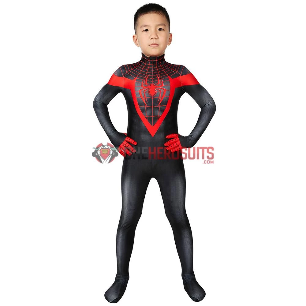 OneHeroSuits Kids Spider-man Miles Morales PS5 Cosplay Suit Children Halloween Cosplay Jumpsuit 7 OneHeroSuits Kids Spider-man Miles Morales PS5 Cosplay Suit Children Halloween Cosplay Jumpsuit