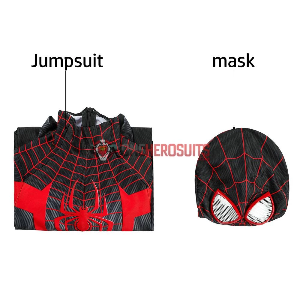 OneHeroSuits Kids Spider-man Miles Morales PS5 Cosplay Suit Children Halloween Cosplay Jumpsuit 8 OneHeroSuits Kids Spider-man Miles Morales PS5 Cosplay Suit Children Halloween Cosplay Jumpsuit