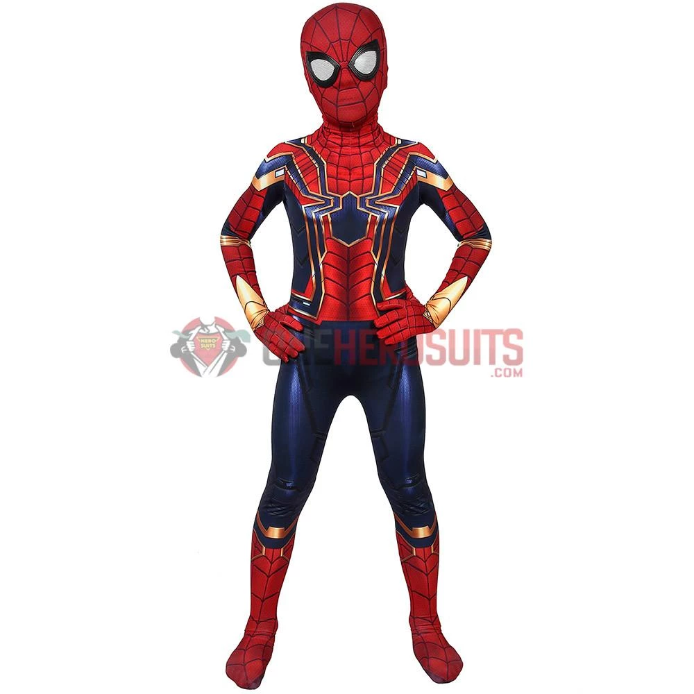 OneHeroSuits Kids Iron Spider-Man Suit Avengers SuperHero Cosplay Costumes For Children Zentai/Jumpsuit 2 OneHeroSuits Kids Iron Spider-Man Suit Avengers SuperHero Cosplay Costumes For Children Zentai/Jumpsuit